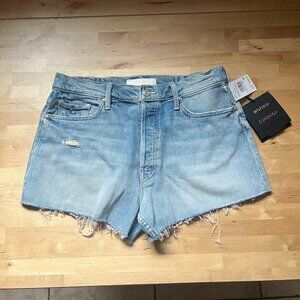 NWT Mother Denim Tomcat Kick Fray Shorts